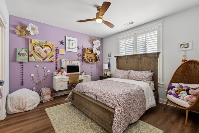 386 Ellsworth St, Memphis, TN 38111 - bedroom featuring wood finished floors and a ceiling fan