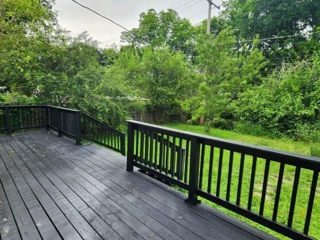1466 Snowden Ave, Memphis, TN 38107 - wooden deck featuring a yard