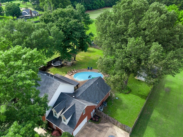 4072 Soderlund Cv, Millington, TN 38053 - aerial view of a pool and a tree filled landscape