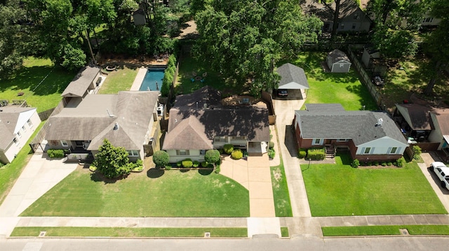 4951 Lynbar Ave, Memphis, TN 38117 - aerial view of residential area with a pool