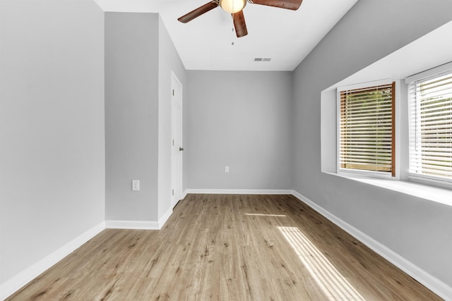 5315 Sleepy Oak Cv, Memphis, TN 38141 - unfurnished room featuring a ceiling fan, wood finished floors, and baseboards