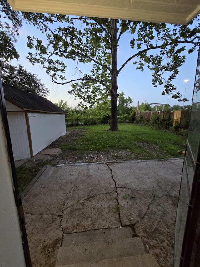 4078 Burrow Ave, Memphis, TN 38128 - view of patio / terrace with an outbuilding