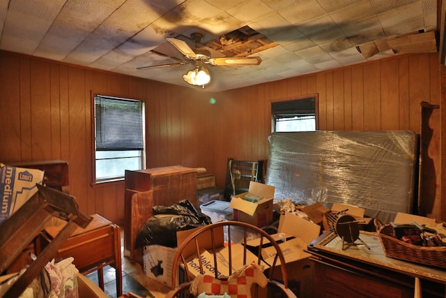 69 Crutcher Lake Rd, Henning, TN 38041 - bedroom featuring wooden walls and ceiling fan