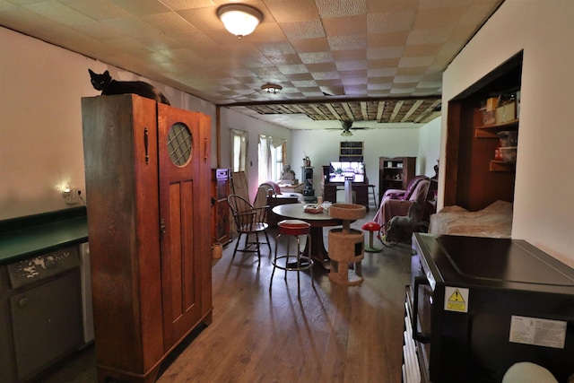 69 Crutcher Lake Rd, Henning, TN 38041 - dining space with ceiling fan and wood finished floors