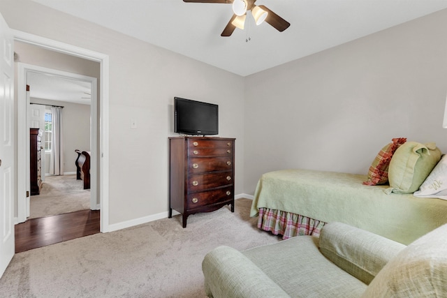 7255 Barnstable Dr, Memphis, TN 38125 - carpeted bedroom featuring baseboards and a ceiling fan