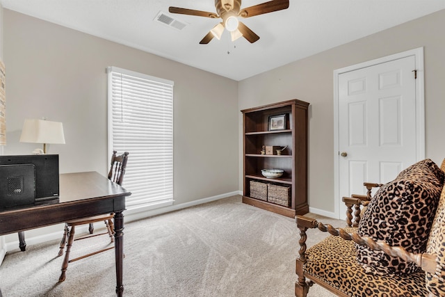 7255 Barnstable Dr, Memphis, TN 38125 - carpeted office space featuring ceiling fan and baseboards