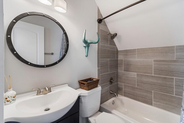 2106 Higbee Ave, Memphis, TN 38104 - bathroom with toilet, tub / shower combination, and vanity