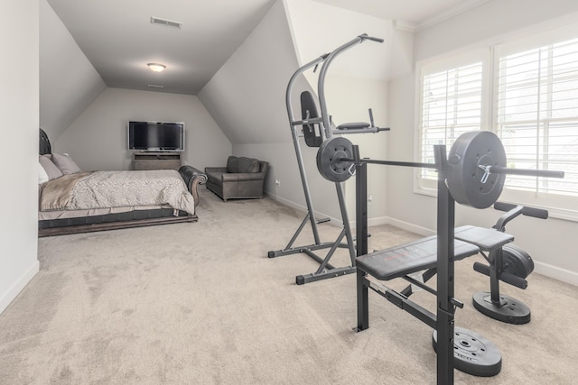 12432 Zapata Cv, Collierville, TN 38017 - carpeted bedroom with baseboards and lofted ceiling