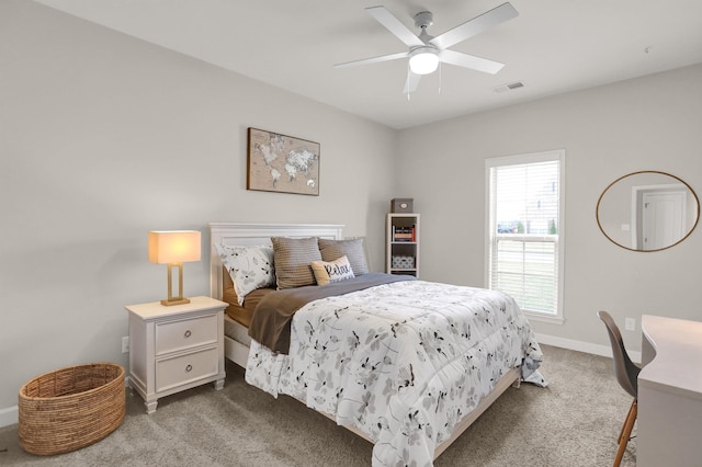 6486 Anglia Valley Dr, Arlington, TN 38002 - bedroom featuring carpet, baseboards, and ceiling fan