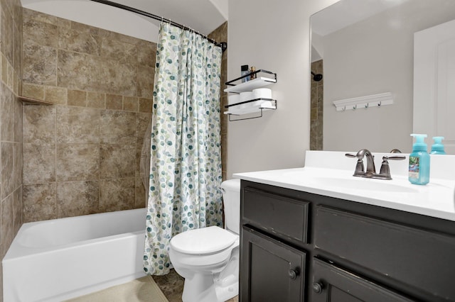 6486 Anglia Valley Dr, Arlington, TN 38002 - bathroom with toilet, vanity, and shower / tub combo