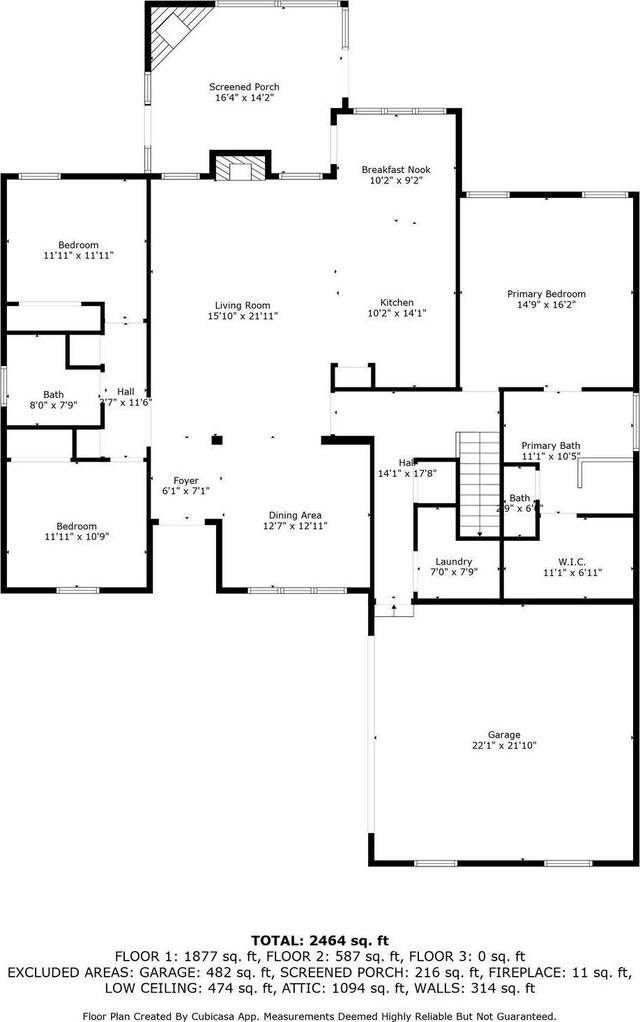 9709 Woodland Brook Ln S, Cordova, TN 38018 - property floor plan