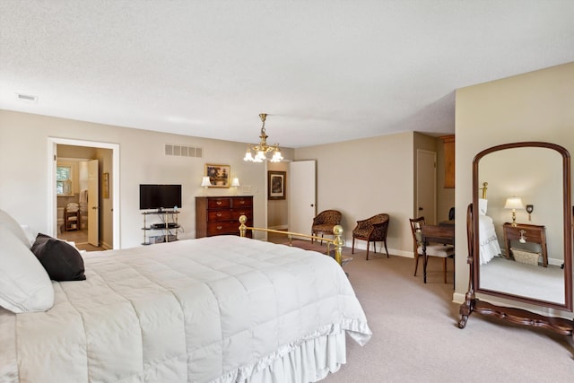 8741 Montavesta Dr, Germantown, TN 38139 - bedroom with a chandelier, light colored carpet, and baseboards