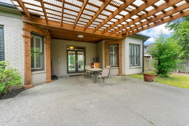 1073 Woodland Glen Dr, Cordova, TN 38018 - view of patio featuring a pergola and outdoor dining space