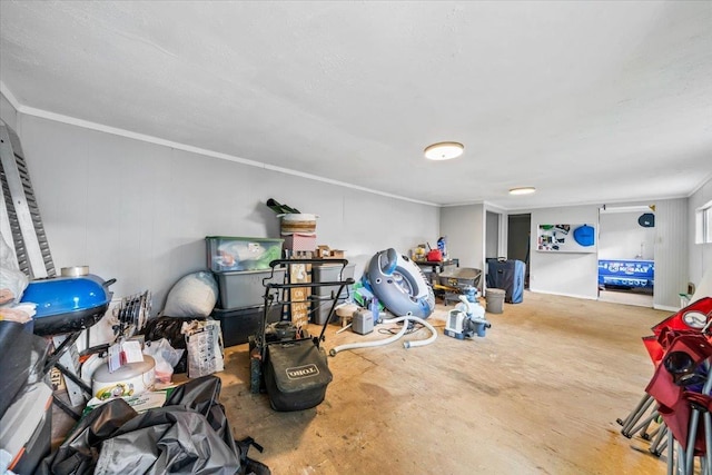 3266 Dothan St, Memphis, TN 38118 - interior space with concrete floors and crown molding