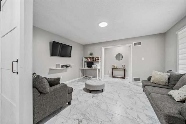 3266 Dothan St, Memphis, TN 38118 - living area featuring marble finish flooring and baseboards