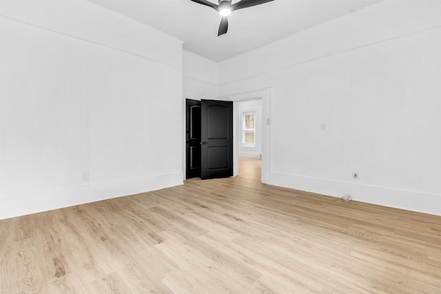 1721 Nelson Ave, Memphis, TN 38114 - empty room featuring ceiling fan, light wood-style flooring, and baseboards