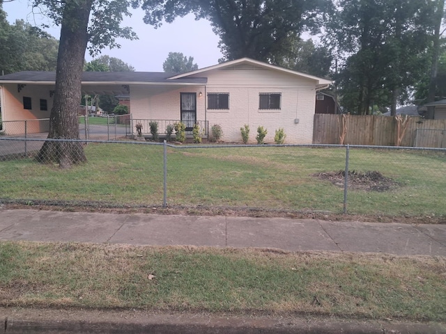 4025 Bishops Bridge Rd, Memphis, TN 38118 - ranch-style home featuring a carport and brick siding