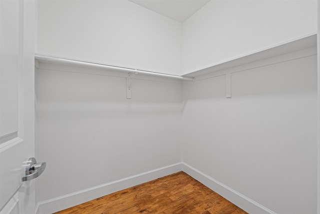 123 Court Ave Unit 401, Memphis, TN 38103 - walk in closet featuring wood finished floors