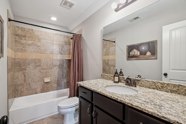 125 Mallard Ln, Rossville, TN 38066 - full bathroom featuring vanity, shower / bath combination with curtain, and toilet