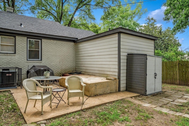 1159 Echles St, Memphis, TN 38111 - view of patio / terrace featuring central AC and a grill