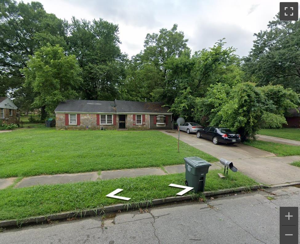 1393 Greendale Ave, Memphis, TN 38127 - ranch-style home featuring driveway and a front lawn