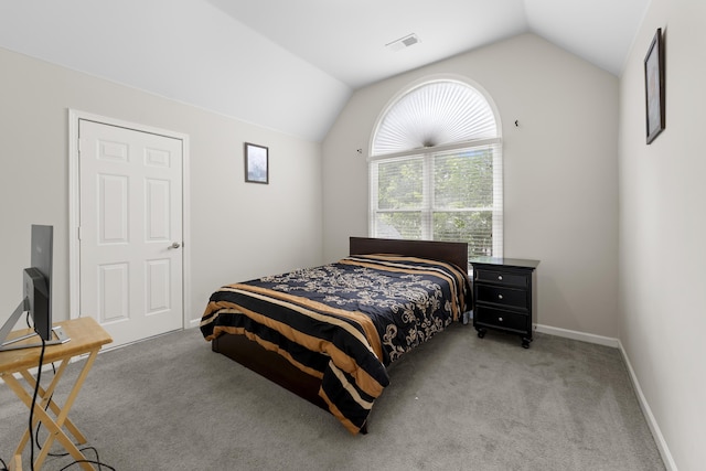 420 Estanaula Rd, Collierville, TN 38017 - carpeted bedroom featuring lofted ceiling and baseboards