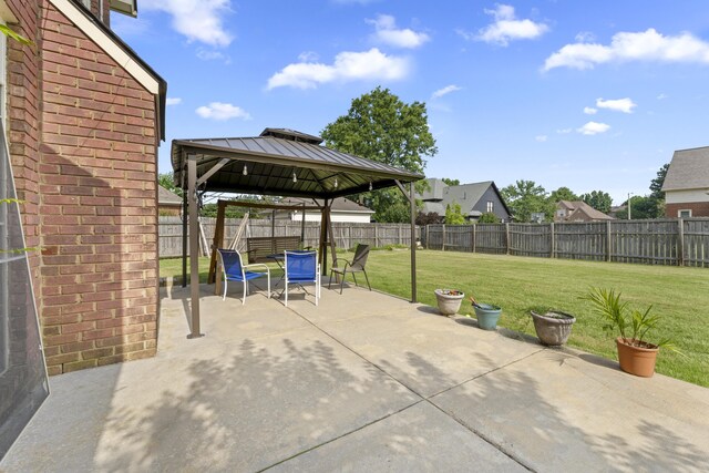420 Estanaula Rd, Collierville, TN 38017 - view of patio featuring a gazebo