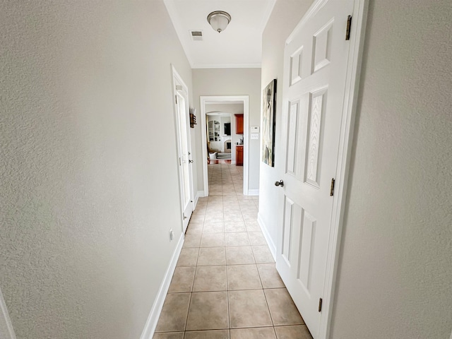 1400 Stable Run Dr, Cordova, TN 38016 - hall with light tile patterned floors, baseboards, and crown molding