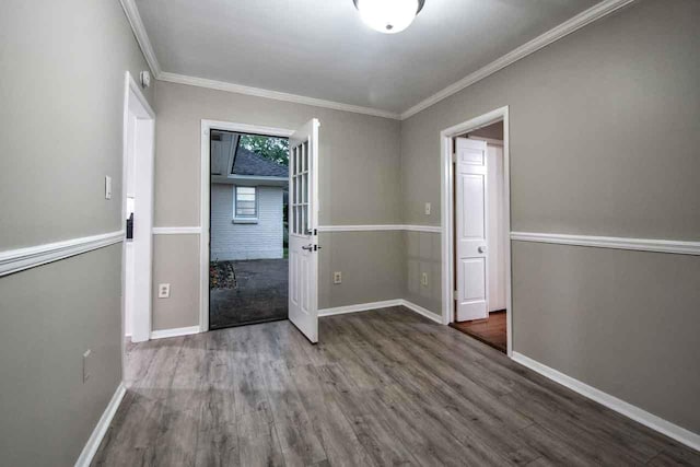 4737 Sequoia Ave, Memphis, TN 38117 - empty room featuring wood finished floors and ornamental molding