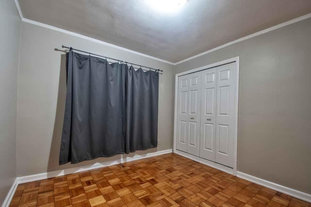 4737 Sequoia Ave, Memphis, TN 38117 - unfurnished bedroom featuring ornamental molding and a closet