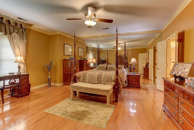 2994 Oakleigh Ln, Germantown, TN 38138 - bedroom featuring light wood-type flooring and ornamental molding