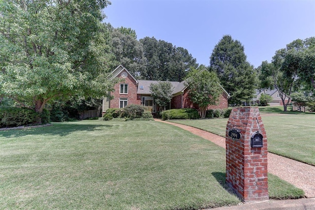 2994 Oakleigh Ln, Germantown, TN 38138 - view of front of property featuring a front lawn and brick siding