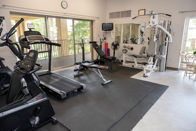 475 N Highland St Unit 3H, Memphis, TN 38122 - exercise room featuring healthy amount of natural light