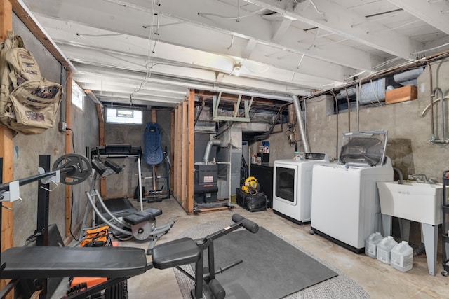 1856 N Rainbow Dr, Memphis, TN 38107 - below grade area with independent washer and dryer and heating unit