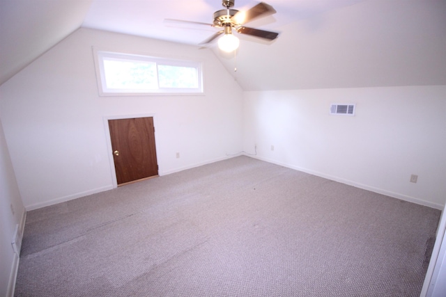 3642 Charlene Rd, Bartlett, TN 38135 - bonus room featuring vaulted ceiling, a ceiling fan, and carpet floors
