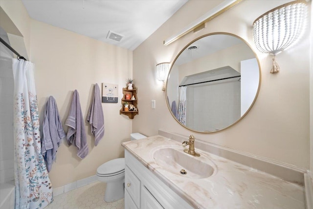 1469 Poplar Estates Pkwy, Germantown, TN 38138 - full bathroom with vanity, shower / bath combo with shower curtain, and tile patterned flooring