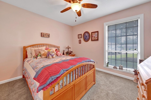 6385 Easthampton Cv, Bartlett, TN 38134 - bedroom with light carpet and ceiling fan
