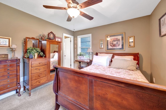 6385 Easthampton Cv, Bartlett, TN 38134 - bedroom featuring light carpet and a ceiling fan