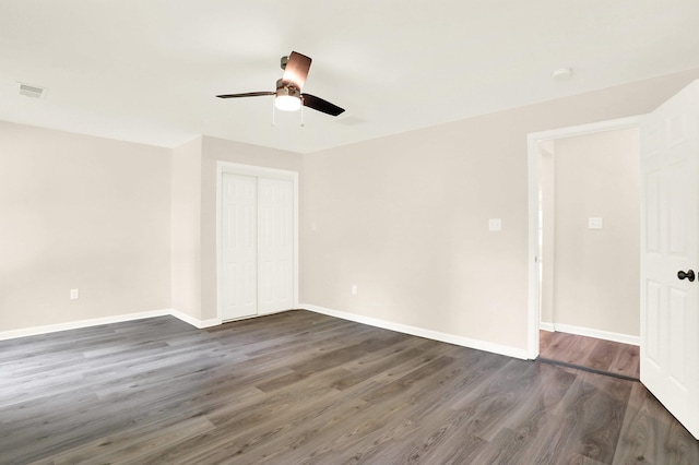 3374 Given Ave, Memphis, TN 38122 - spare room featuring a ceiling fan and wood finished floors