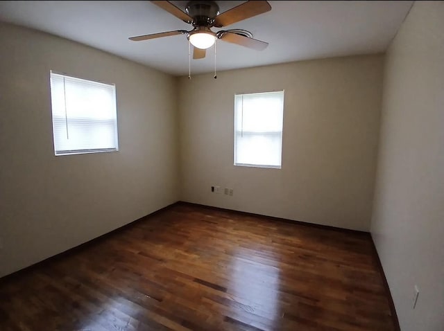 4005 Sewanee Rd, Memphis, TN 38109 - empty room featuring dark wood finished floors and ceiling fan