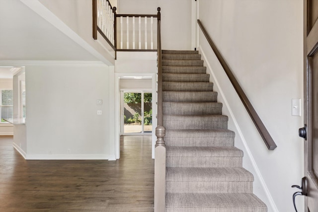 8394 N Westfair Cir N, Germantown, TN 38139 - staircase with wood finished floors and a high ceiling