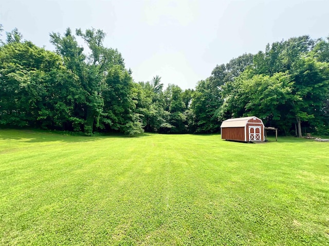 199 Bucksnort Rd, Covington, TN 38019 - view of green lawn with a storage unit