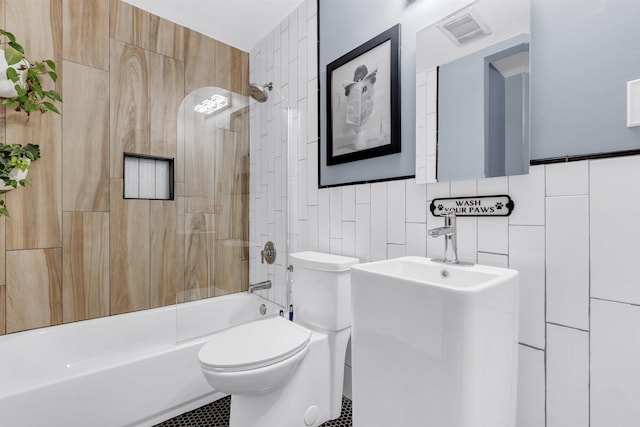 3024 Keats Rd, Bartlett, TN 38134 - full bathroom with tile walls and bathtub / shower combination