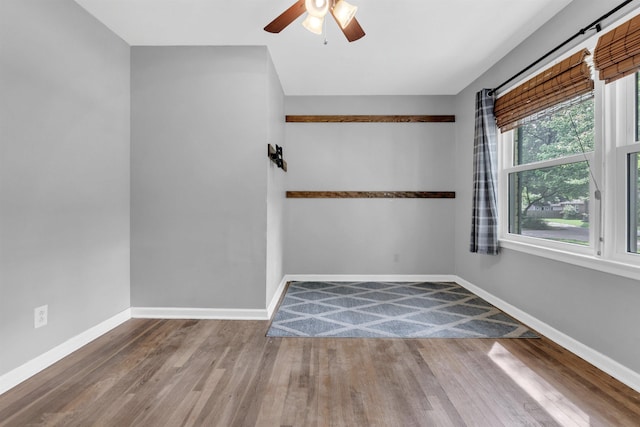 3024 Keats Rd, Bartlett, TN 38134 - spare room featuring wood finished floors and ceiling fan
