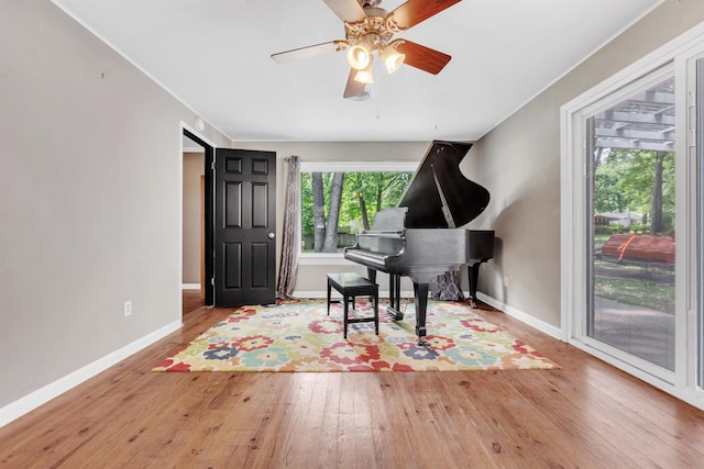 3024 Keats Rd, Bartlett, TN 38134 - living area featuring hardwood / wood-style floors and a ceiling fan