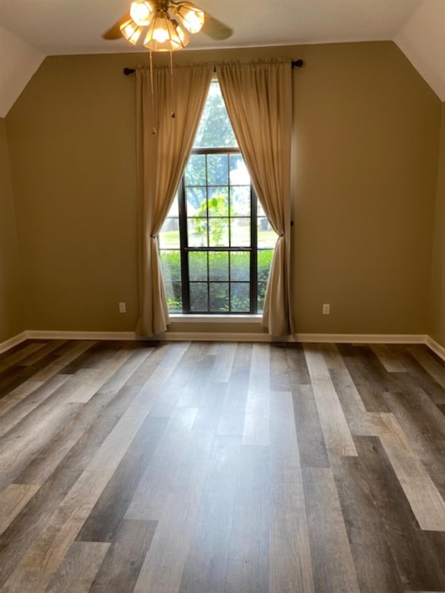 4769 Shadow View Ln, Bartlett, TN 38002 - bonus room featuring lofted ceiling, wood finished floors, and ceiling fan