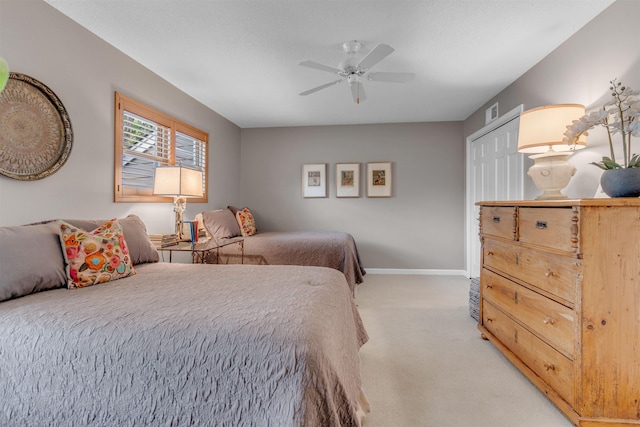 2016 Restington Ln Unit 2016, Memphis, TN 38119 - bedroom with light colored carpet, ceiling fan, and a closet