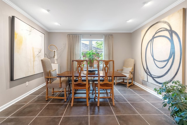 2016 Restington Ln Unit 2016, Memphis, TN 38119 - dining space with dark tile patterned floors and crown molding