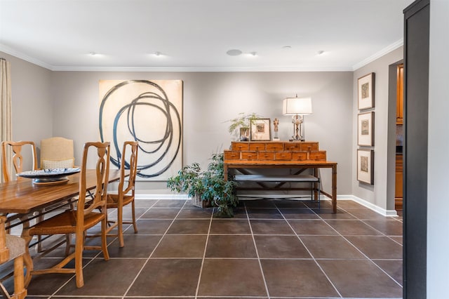 2016 Restington Ln Unit 2016, Memphis, TN 38119 - dining area with crown molding and dark tile patterned flooring