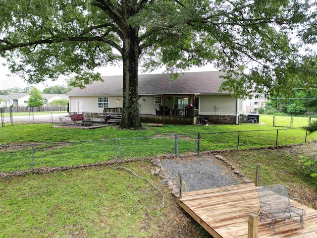 520 Jernigan Dr, Somerville, TN 38068 - back of house featuring a fenced backyard, a patio, and a shingled roof